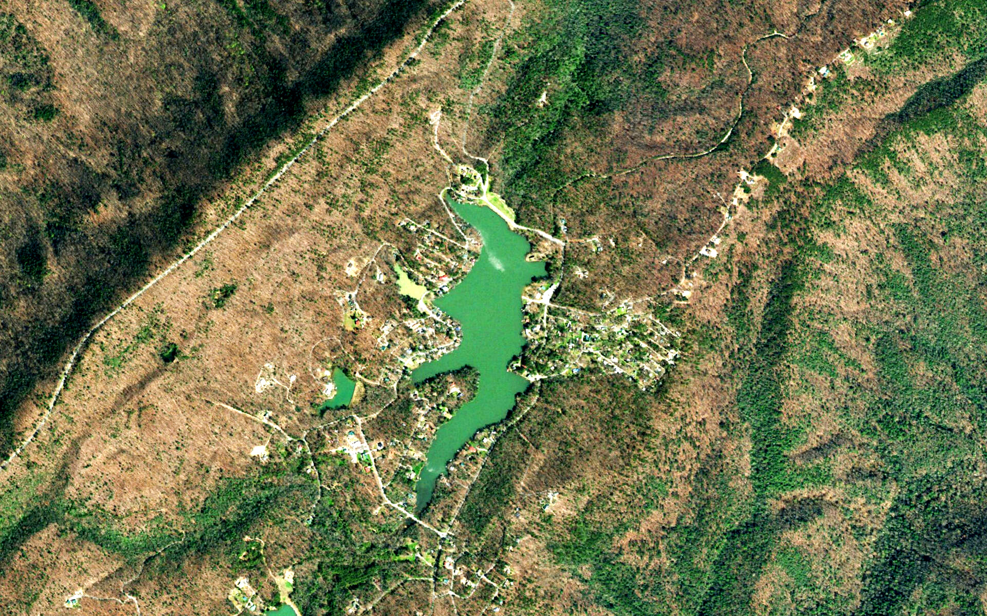 Lake in the Sky area aerial view